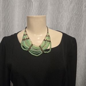 Gorgeous multi strand necklace beaded vintage  Estate Sale Find